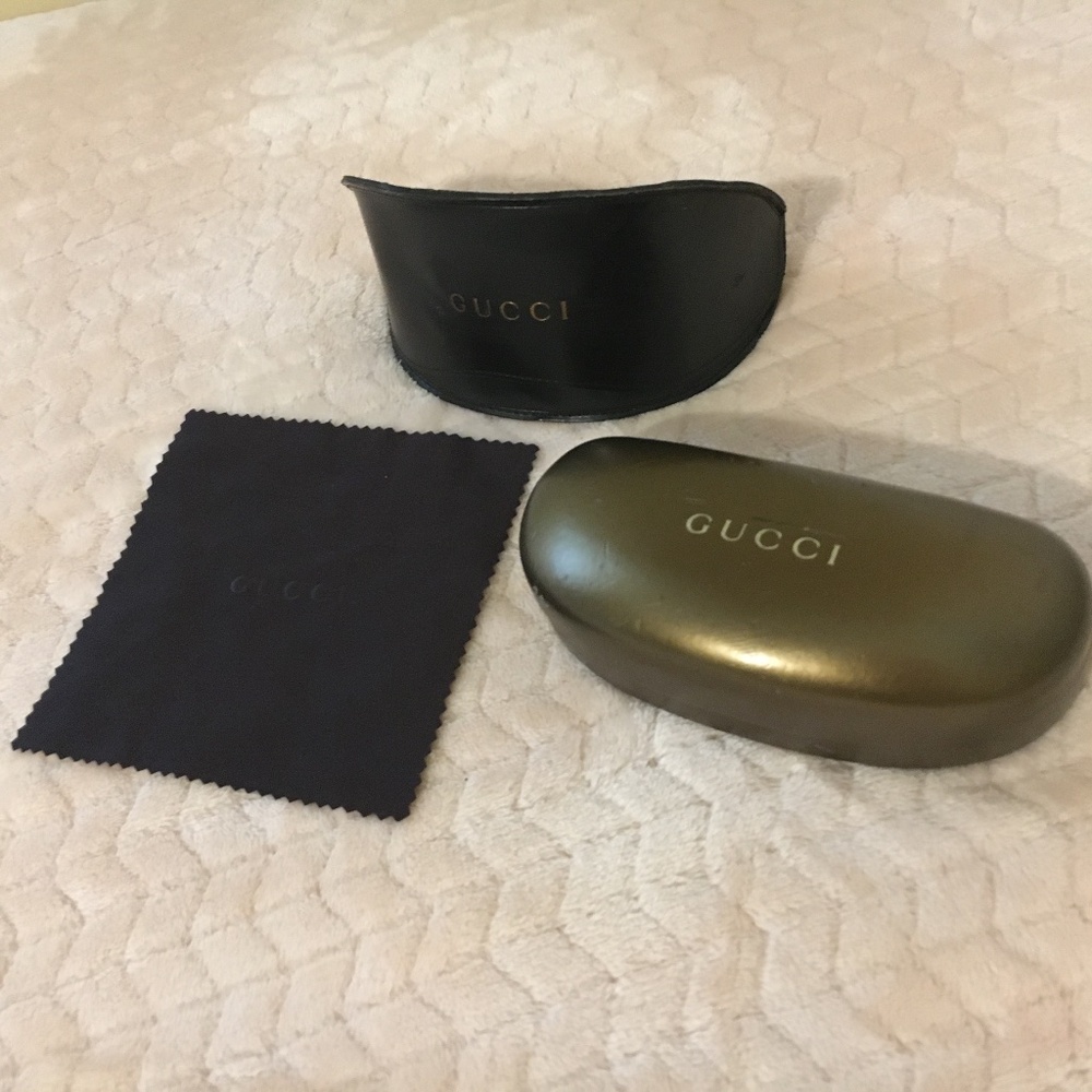 Gucci sunglasses cases & cleaning cloth bundle